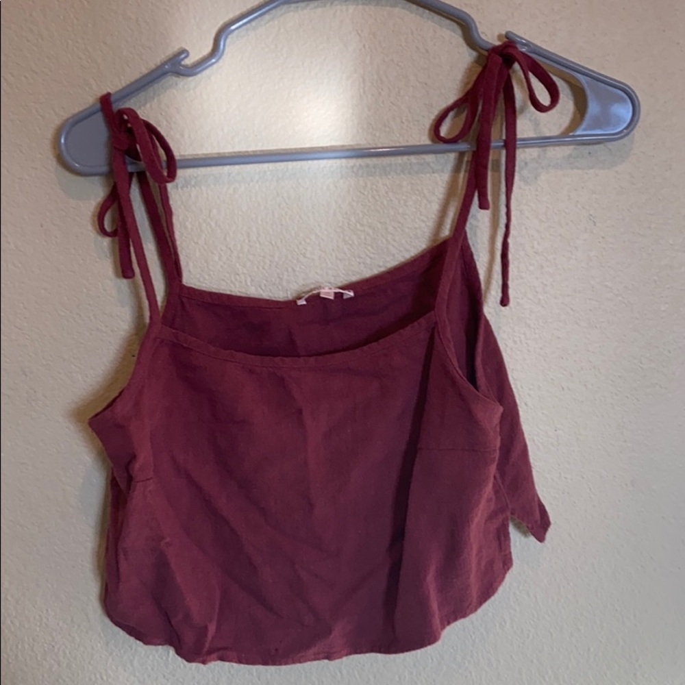 Pac Sun Tie Shirt (burgundy)